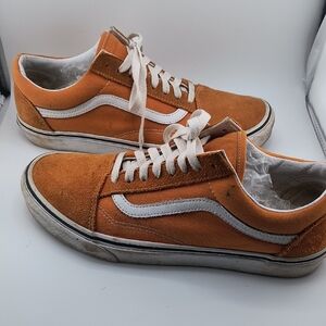 Vans Men's Sneakers in Orange and White